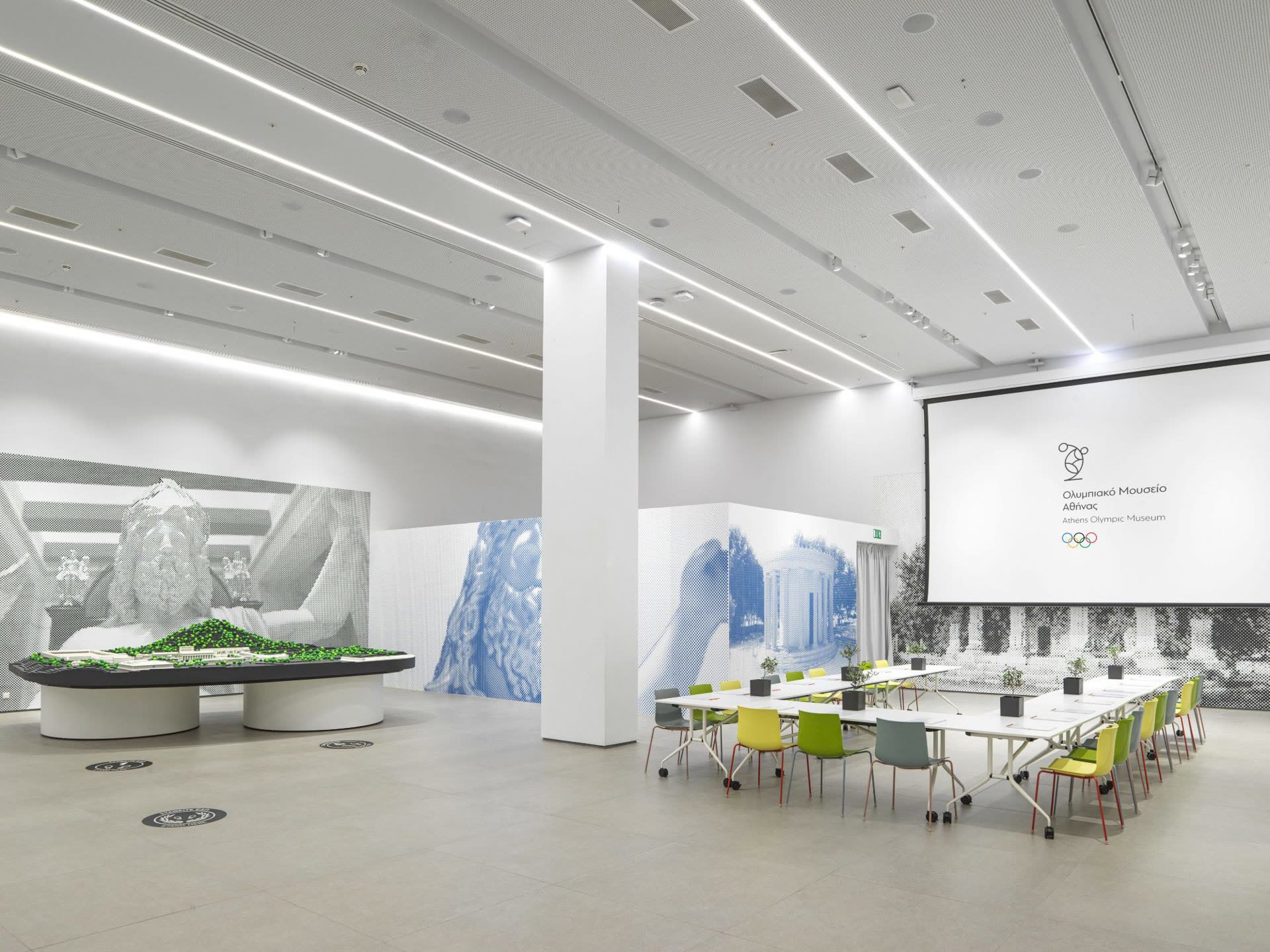 The 2004 Event Hall at the Athens Olympic Museum set for an event